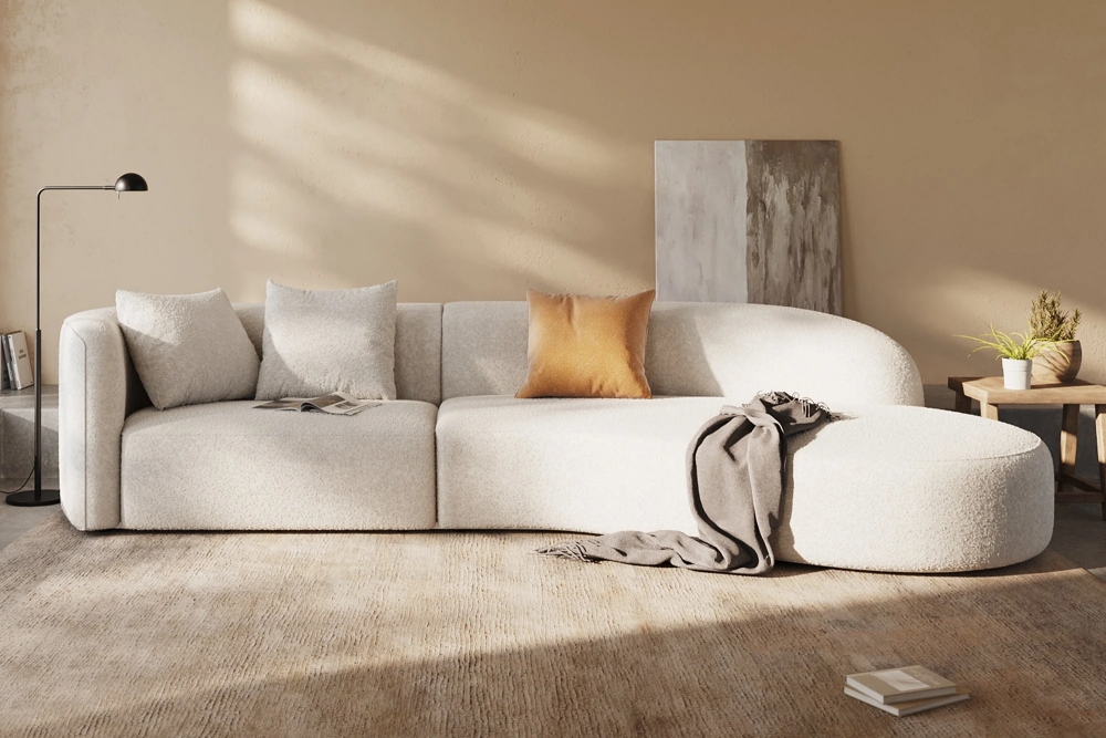 curved sofa