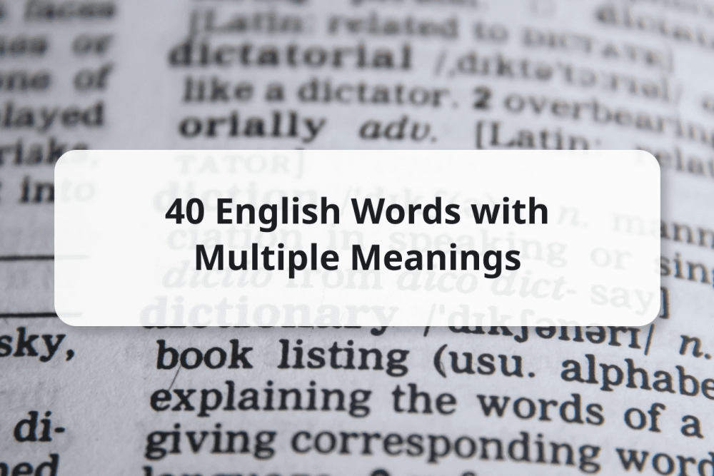 words with multiple meanings